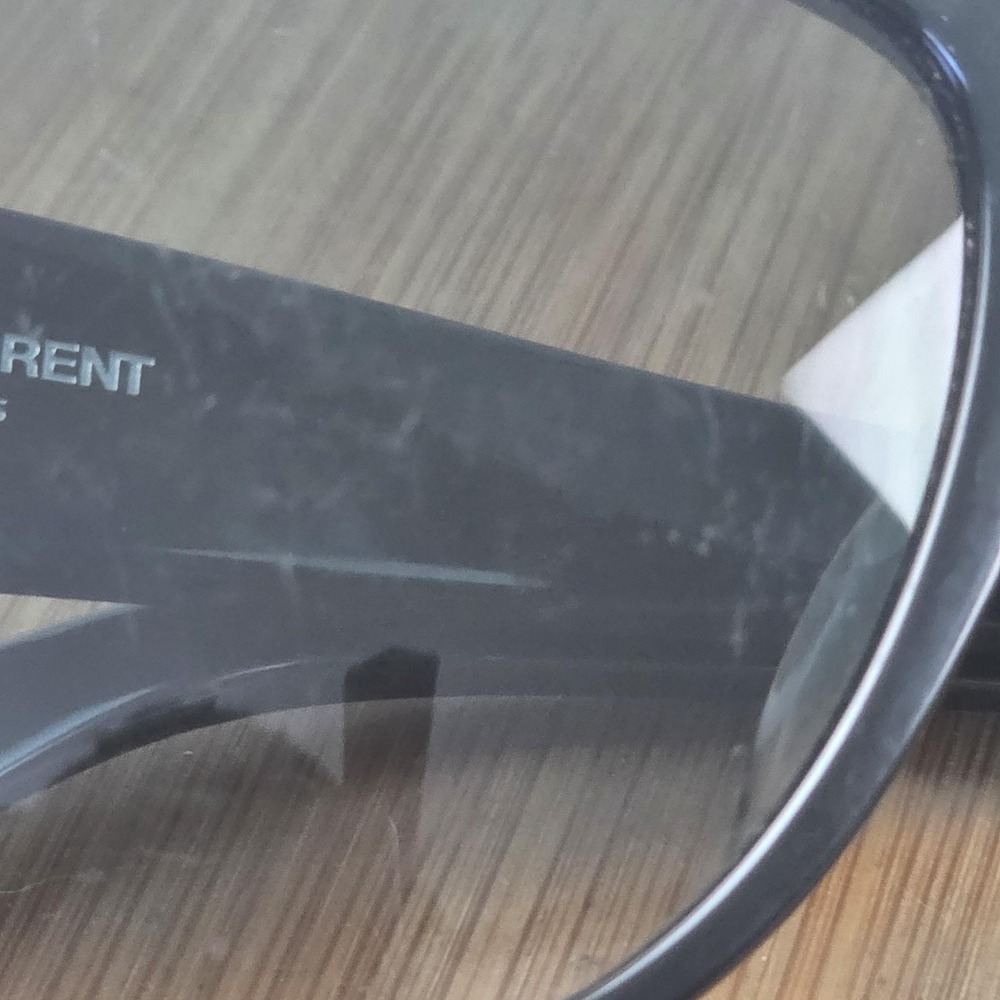 Saint Laurent SL M48/F Sunglasses Womens 57-15 Black Gray Cat Eye Gradient Italy - Picture 12 of 16